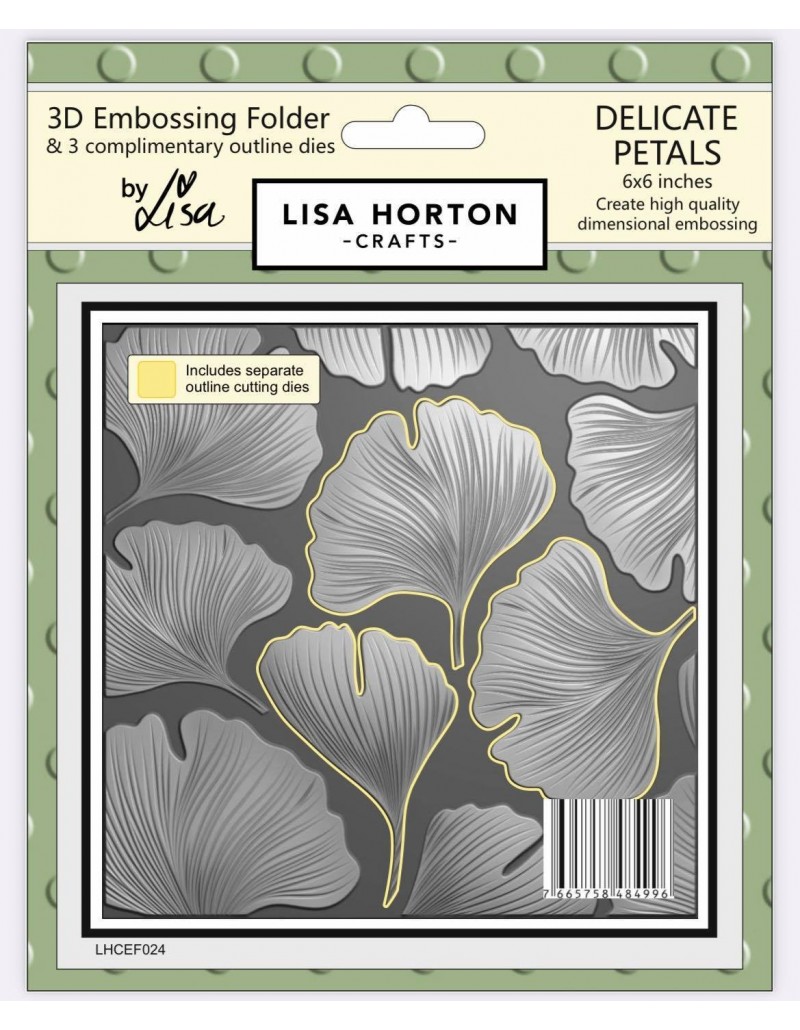 Lisa Horton 3D Embossing Folder Delicate Petals (with 3