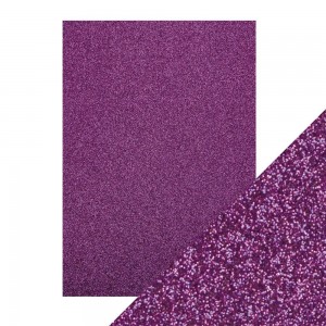 Pink Glitter Card 5pk Purple Sparkling card Mauve Lilac Craft Card Making 